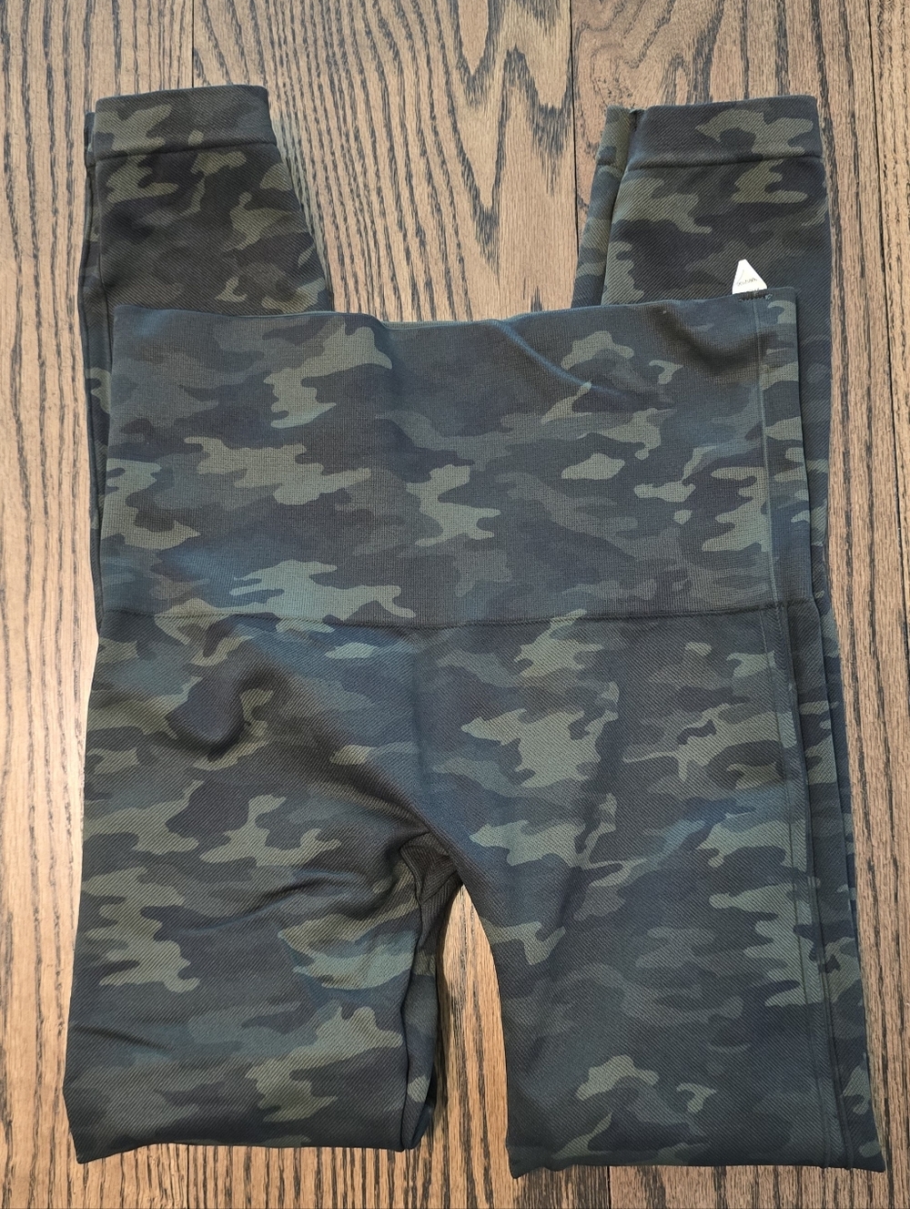 High-Waist Camo Leggings - Green Women's Stretch Yoga Pants